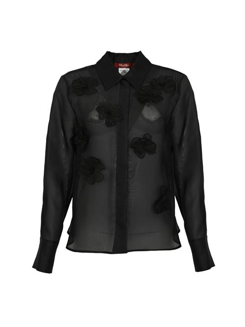 Camicia MSEAGI in organza di seta Nero MAX MARA STUDIO | 2616261013600008